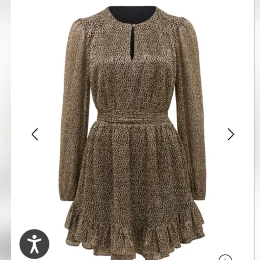 Elegant Brown Long Sleeve Dress